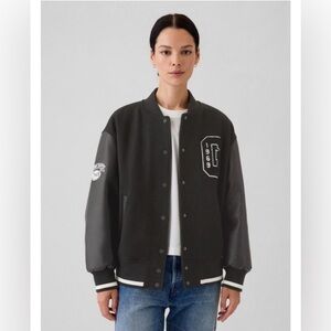 Gap Wool Blend Classic Varsity Team Jacket Coat L NWOT Streetwear School